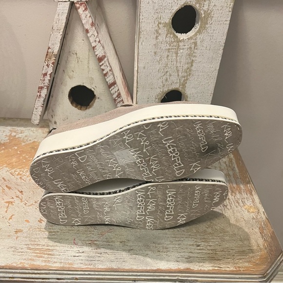 Karl Lagerfeld Womens 8.5 Metallic Platform Slip-Ons - Picture 8 of 10